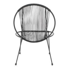 Καρέκλα κήπου Dapper  μαύρο μέταλλο-pe μαύρο 64.5x74.5x76εκ