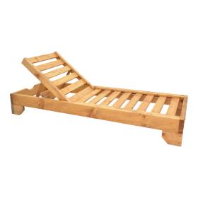 Ξαπλώστρα Zalka  L1 σε φυσική απόχρωση 66x197x28εκ