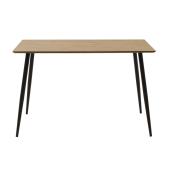 Τραπεζαρία Cuba-Parker  σετ 5τεμ mdf σε sonoma-μαύρη απόχρωση 120x70x76cm