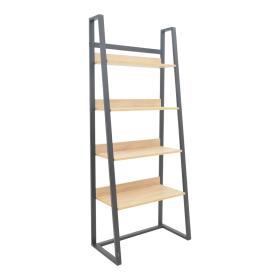 Βιβλιοθήκη Ryder  σε oak-μαύρη απόχρωση 75x36x185εκ