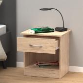 Κομοδίνο Kona  σε oak απόχρωση 40x34x42εκ