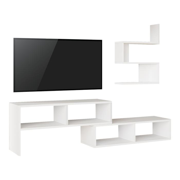 Σύνθετο σαλονιού Kakomo σε λευκή απόχρωση 170x29.5x43εκ