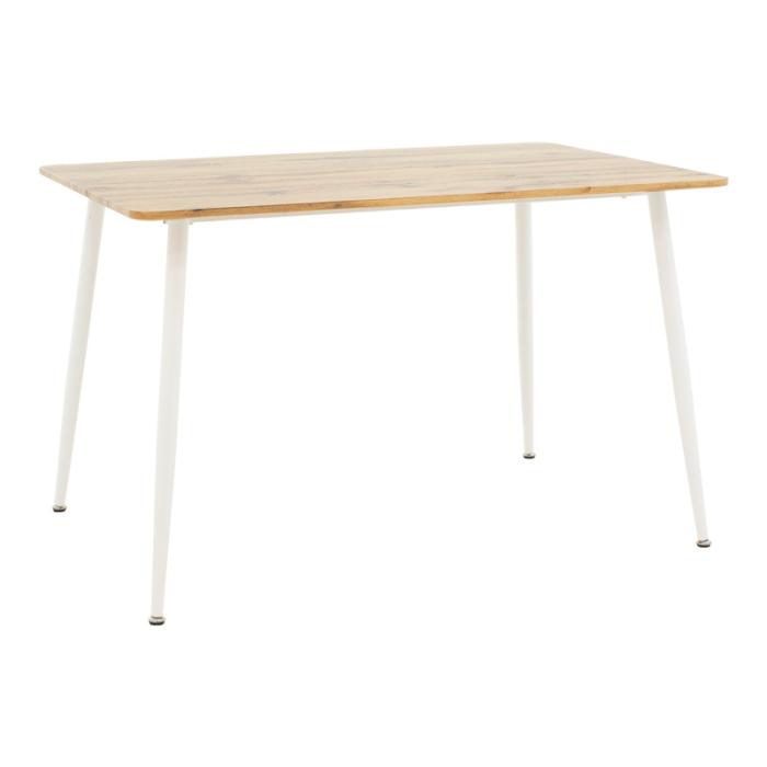 Τραπεζαρία Cuba-Caron  σετ 5τεμ sonoma-λευκό 120x80x75εκ