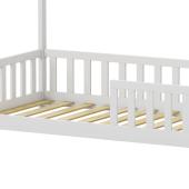 Παιδικό κρεβάτι Callan τ.Montessori με κιγκλίδωμα  ξύλο πεύκου σε λευκή απόχρωση 90x190εκ