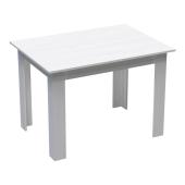 Τραπεζαρία Manka-Gaston  σετ 5τεμ σε λευκή απόχρωση 110x80x77εκ