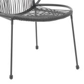 Καρέκλα κήπου Dapper  μαύρο μέταλλο-pe μαύρο 64.5x74.5x76εκ