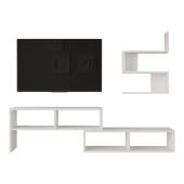Σύνθετο σαλονιού Kakomo  σε λευκή απόχρωση 170x29.5x43εκ