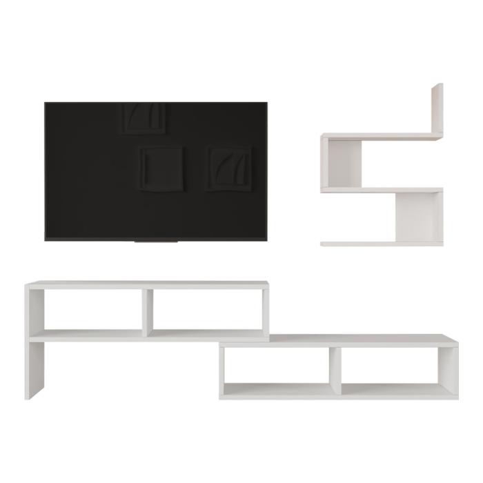 Σύνθετο σαλονιού Kakomo  σε λευκή απόχρωση 170x29.5x43εκ