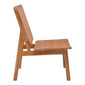 Πολυθρόνα Viborg  φυσικό teak ξύλο-φυσικό rattan 60x75x87εκ