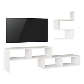 Σύνθετο σαλονιού Kakomo  σε λευκή απόχρωση 170x29.5x43εκ