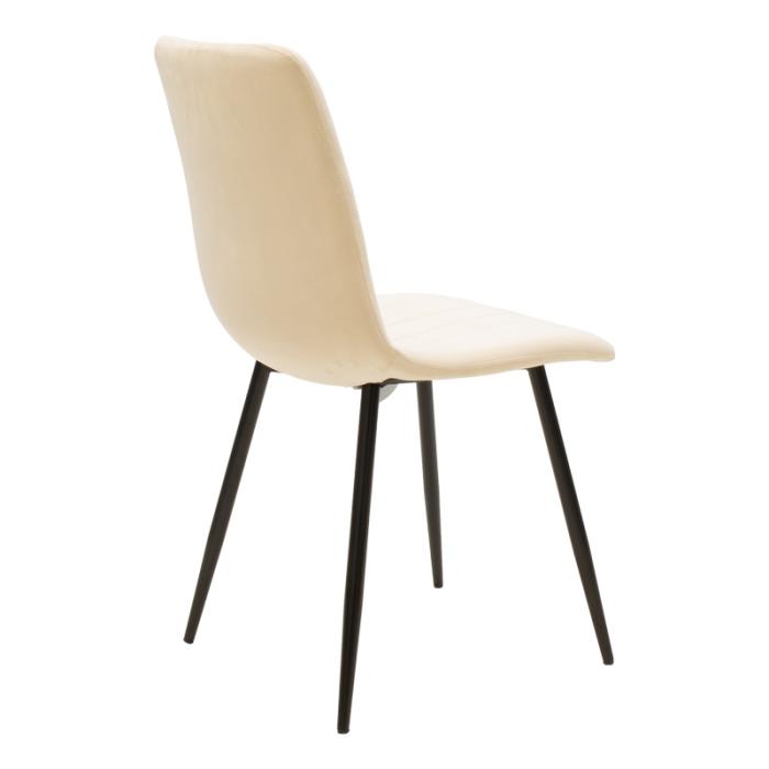 Τραπεζαρία Natali-Noor  σετ 3τεμ  MDF λευκό-μπεζ-μαύρο 80x80x76εκ