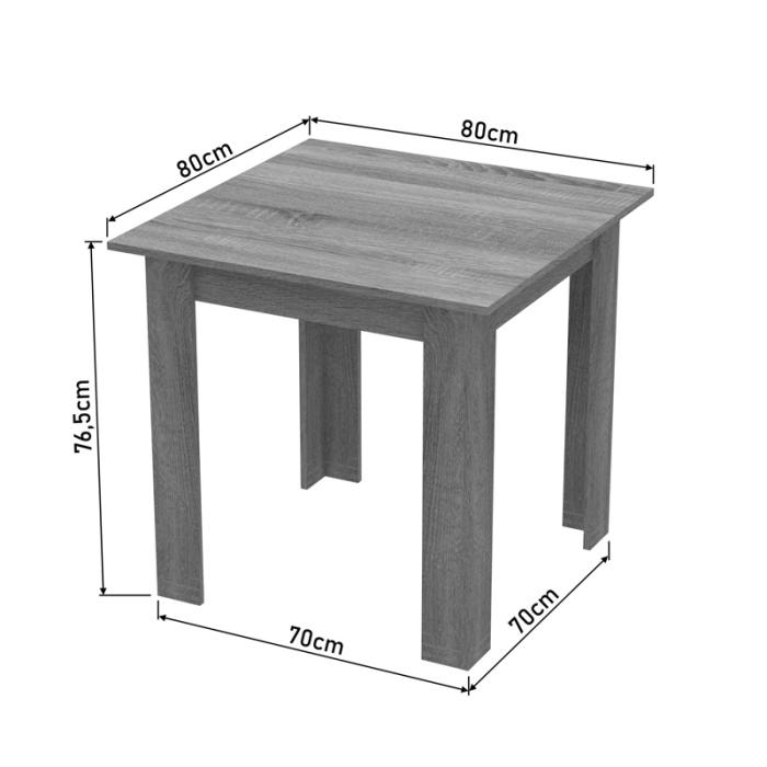 Τραπέζι Manka I  σε λευκή απόχρωση 80x80x77εκ