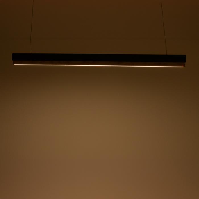 Φωτιστικό οροφής Rafmole led μαύρο μέταλλο-ξύλο 120x7.5εκ