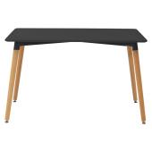 Τραπεζαρία Natali-Noor  σετ 5τεμ  MDF λευκό-μπεζ-μαύρο 120x80x76εκ