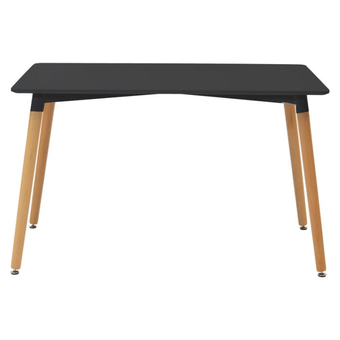 Τραπεζαρία Natali-Noor  σετ 5τεμ  MDF λευκό-μπεζ-μαύρο 120x80x76εκ