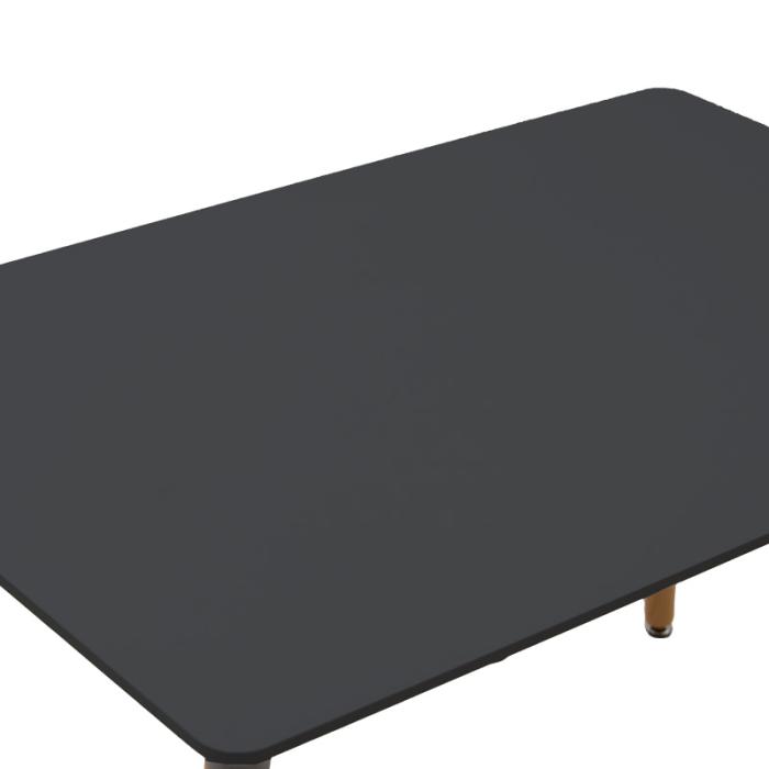 Τραπεζαρία Natali-Noor  σετ 5τεμ  MDF λευκό-μπεζ-μαύρο 120x80x76εκ