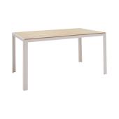 Τραπεζαρία Zacreta-Nares σετ 5τεμ  λευκό-φυσικό 140x80x72.5εκ