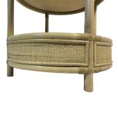 Βοηθητικό τραπέζι Moody  pe rattan σε φυσική απόχρωση Φ55x51εκ