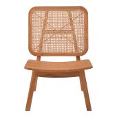 Πολυθρόνα Viborg  φυσικό teak ξύλο-φυσικό rattan 60x75x87εκ