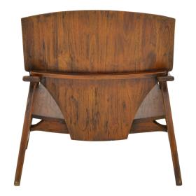 Πολυθρόνα Brazin  καρυδί teak ξύλο 72x71x77εκ