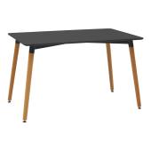 Τραπεζαρία Natali-Noor  σετ 5τεμ  MDF λευκό-μπεζ-μαύρο 120x80x76εκ