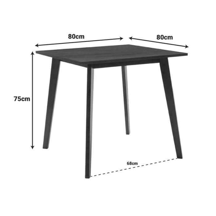 Τραπέζι Benson MDF σε καρυδί απόχρωση 80x80x75εκ