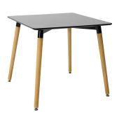 Τραπεζαρία Natali-Noor  σετ 3τεμ  MDF λευκό-μπεζ-μαύρο 80x80x76εκ