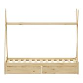 Παιδικό κρεβάτι Lalitto τ.Montessori με 2 συρτάρια τ.Montessori   ξύλο πεύκου σε φυσική απόχρωση 90x190εκ