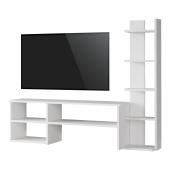 Σύνθετο σαλονιού Perla  σε λευκή απόχρωση 120x29.5x41,8εκ