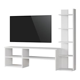 Σύνθετο σαλονιού Perla  σε λευκή απόχρωση 120x29.5x41,8εκ
