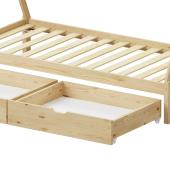 Παιδικό κρεβάτι Lalitto τ.Montessori με 2 συρτάρια τ.Montessori   ξύλο πεύκου σε φυσική απόχρωση 90x190εκ