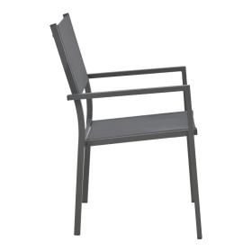 Πολυθρόνα Moly   ανθρακί αλουμίνιο-textilene 61x56.5x87.5εκ