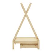 Παιδικό κρεβάτι Lalitto τ.Montessori με 2 συρτάρια τ.Montessori   ξύλο πεύκου σε φυσική απόχρωση 90x190εκ