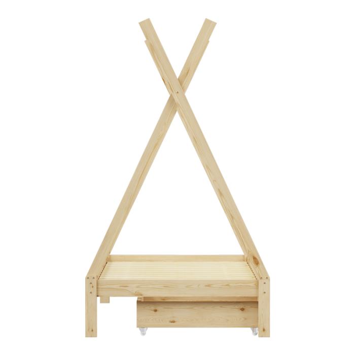 Παιδικό κρεβάτι Lalitto τ.Montessori με 2 συρτάρια τ.Montessori   ξύλο πεύκου σε φυσική απόχρωση 90x190εκ
