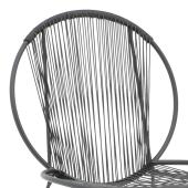 Καρέκλα κήπου Dapper  μαύρο μέταλλο-pe μαύρο 64.5x74.5x76εκ
