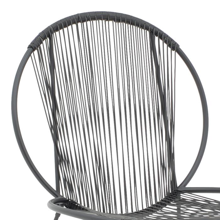 Καρέκλα κήπου Dapper  μαύρο μέταλλο-pe μαύρο 64.5x74.5x76εκ