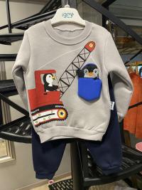 Σετ βρεφικές φόρμες φούτερ πιγκουίνος