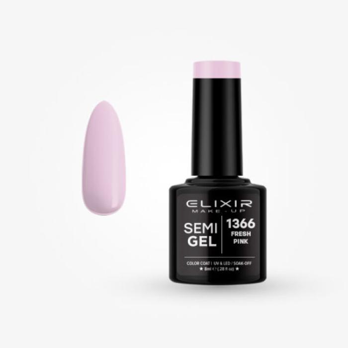 Ημιμόνιμο Βερνίκι Νυχιών Elixir 8ml Νο1366 - Fresh Pink