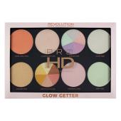 MakeUp Revolution Pro HD Amplified Palette 8 Highlighter - Glow Getter