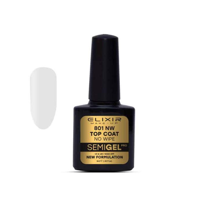 Top Coat Elixir 8ml Νο801 - NO WIPE