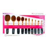 Σετ Πινέλα Μακιγιάζ Οβάλ Brushwork HD Luxurious 10 τεμάχια