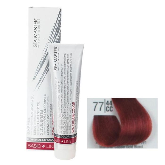 Βαφή Μαλλιών Σωληνάριο Spa Master Cream Color 100ml No77.44 Intensive Copper Gold Blond