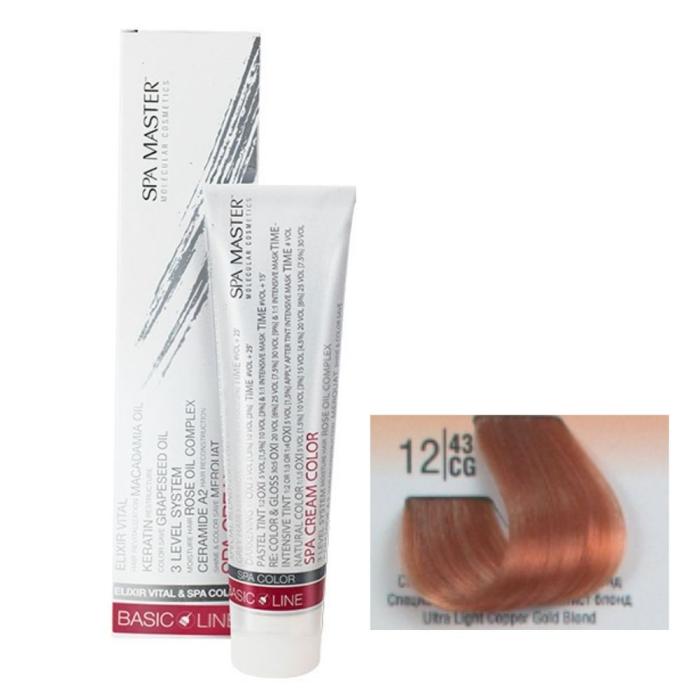 Βαφή Μαλλιών Σωληνάριο Spa Master Cream Color 100ml No12.43 Ultra Light Copper Gold Blond