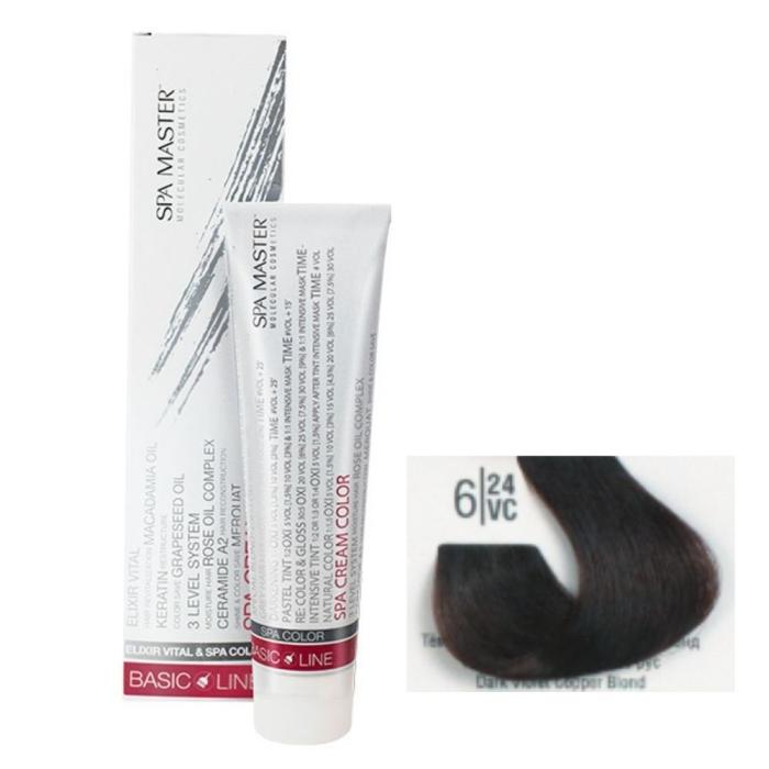 Βαφή Μαλλιών Σωληνάριο Spa Master Cream Color 100ml No6.24 Dark Violet Copper Blond