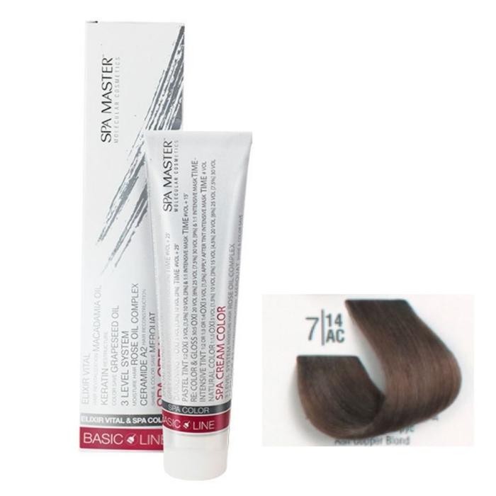 Βαφή Μαλλιών Σωληνάριο Spa Master Cream Color 100ml No7.14 Ash Copper Blond