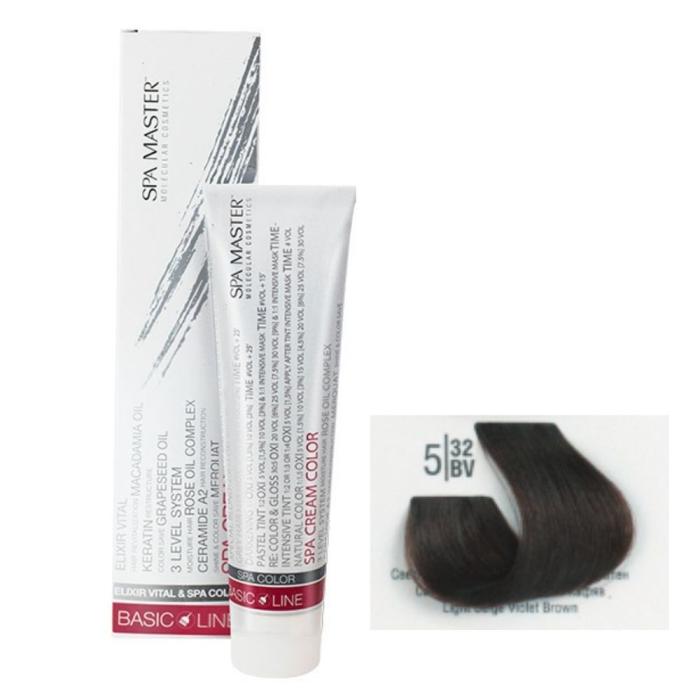 Βαφή Μαλλιών Σωληνάριο Spa Master Cream Color 100ml No5.32 Light Beige Violet Brown