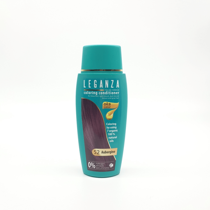 Leganza Coloring Conditioner - Μαλακτική Κρέμα Μαλλιών με Χρώμα Χωρίς Αμμωνία 150ml No52 Aubergine/Μελιτζανί