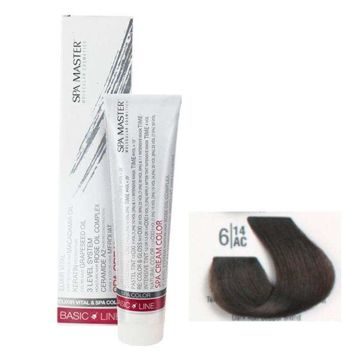 Βαφή Μαλλιών Σωληνάριο Spa Master Cream Color 100ml No6.14 Dark Ash Copper Blond