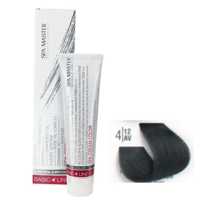 Βαφή Μαλλιών Σωληνάριο Spa Master Cream Color 100ml No4.12 Ash Violet Brown