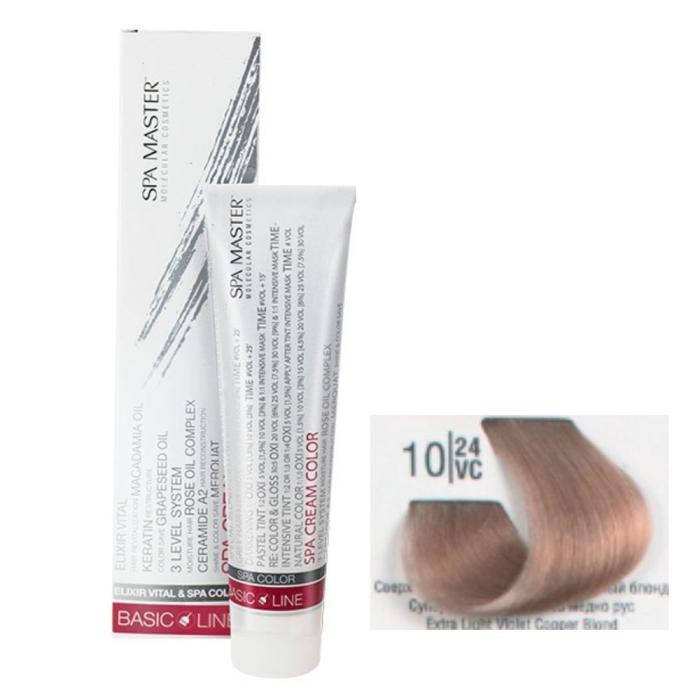 Βαφή Μαλλιών Σωληνάριο Spa Master Cream Color 100ml No10.24 Extra Light Violet Copper Blond